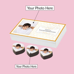 For a Special Brother - Gift with Printed Chocolates (Rakhi Pack Optional)