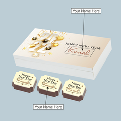 Personalised New Year Gift with Printed Chocolates