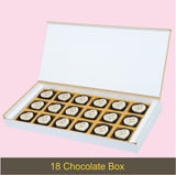 Watercolor Design Personalized Congratulations Gift Box with Printed Chocolates