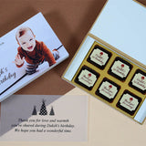 1st Birthday Return Gifts - 6 Chocolate Box - All Printed Chocolates (Minimum 10 Boxes)
