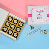 1st Birthday Return Gifts - 9 Chocolate Box - All Printed Chocolates (Minimum 10 Boxes)