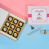 1st Birthday Return Gifts - 9 Chocolate Box - All Printed Chocolate (Sample)