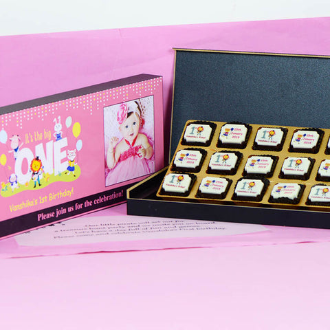 Birthday Invitations - 18 Chocolate Box - Printed Candies (Minimum 10 Boxes)