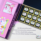Birthday Invitations - 18 Chocolate Box - All Printed Chocolates (Sample)