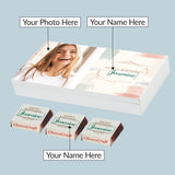 Water Color Design Personalised Chocolate Gift Box for Birthday (with Wrapped Chocolates)