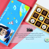Birthday Invitations - 18 Chocolate Box - Alternate Printed Chocolates (Minimum 10 Boxes)