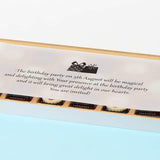 Birthday Invitations - 18 Chocolate Box - Alternate Printed Chocolates (Minimum 10 Boxes)