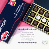 Birthday Invitations - 18 Chocolate Box - Middle Four Printed Chocolates (Sample)