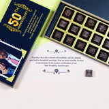 Anniversary Invitations - 18 Chocolate Box - Assorted Chocolates (Minimum 10 Boxes)