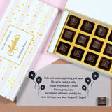 Birthday Invitation - 18 Chocolate Box - Assorted Chocolates (Minimum 10 Boxes)