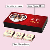 Beautiful Miss You Chocolate Gift Box Personalized with Picture (with Wrapped Chocolates)
