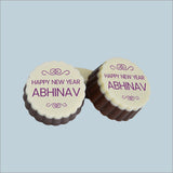 Fireworks Design Personalised New Year Gift with Printed Chocolates