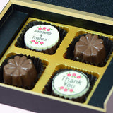 Anniversary Return Gifts - 4 Chocolate Box - Alternate Printed Chocolates (Sample)