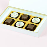 Anniversary Return Gifts - 6 Chocolate Box - Alternate Printed Chocolates (Sample)