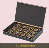 Black and Gold Design Personalized Congratulations Gift Box with Photo Chocolates