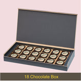 Festive Red Christmas Gift Box with Printed Chocolates