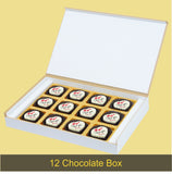 Red Hearts I Love You Chocolate Gift Box Personalized with Picture (with Printed Chocolates)