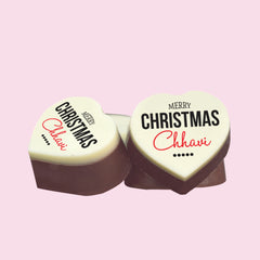 Elegant Christmas Gift with Printed Chocolates