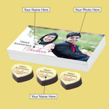 Personalized Anniversary Gift Box & Chocolates (with Printed Chocolates)