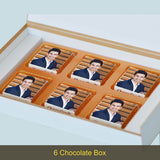 Gold Ribbon Design Personalized Congratulations Gift Box (with Wrapped Chocolates)