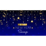 Sparkling Stars Design New Year Gift Box with Printed Chocolates