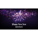 Fireworks Design Personalised New Year Gift with Printed Chocolates