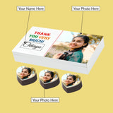 Colorful Thank You Gift Box and Chocolates Personalized with Photo