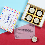 Birthday Invitation - 4 Chocolate Box - All Printed Chocolates (Minimum 10 Boxes)