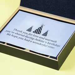 1st Birthday Return Gifts - 4 Chocolate Box - Alternate Printed Chocolates (Minimum 10 Boxes)