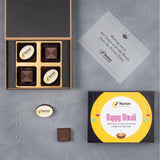 Corporate Gifts - 4 Chocolate Box - Alternate Printed Chocolates (Minimum 10 Boxes)