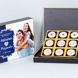 Anniversary Return Gifts - 9 Chocolate Box - All Printed Chocolates (Minimum 10 Boxes)