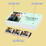 Beautiful Congratulations Gift Box Personalized with Photo (with Wrapped Chocolates)