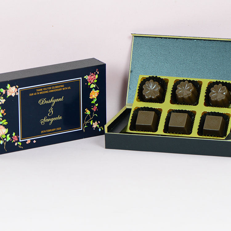 Anniversary Return Gifts - 6 Chocolate Box - Assorted Chocolates (Sample)