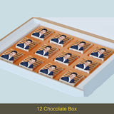 Gold Ribbon Design Personalized Congratulations Gift Box (with Wrapped Chocolates)