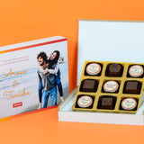 Anniversary Return Gifts - 9 Chocolate Box - Alternate Printed Chocolates (Minimum 10 Boxes)