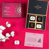 Wedding Return Gifts - 4 Chocolate Box - Alternate Printed Chocolate (Minimum 10 Boxes)