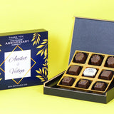 Anniversary Return Gifts- 9 Chocolate Box - Single Printed Chocolates (Sample)