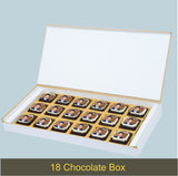 Gold Ribbon Design Personalized Congratulations Gift Box (with Printed Chocolates)