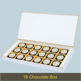 Elegant Floral I Love You Chocolate Gift Box Personalized with Photo (with Printed Chocolates)