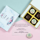 Anniversary invitations- 4 Chocolate Box - Alternate Printed Chocolates (Minimum 10 Boxes)