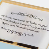 Birthday Invitations - 4 Chocolate Box - Alternate Printed Chocolates (Sample)