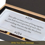 Black Floral Design Anniversary Gift Personalized with Photo (with Printed Chocolates)
