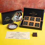 Black and Gold Design Anniversary Gift Box Personalized with Photo (with Wrapped Chocolates)