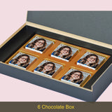 Black and Gold Design Personalized Congratulations Gift Box with Photo Chocolates