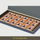 Elegant Blue Thank You Gift Box and Chocolates Personalized with Photo (with Wrapped Chocolates)