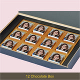 Black and Gold Design Personalized Congratulations Gift Box with Photo Chocolates