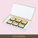 White Floral Theme Anniversary Gift Personalised with Photo (with Printed Chocolates)
