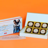 Anniversary Invitations - 6 Chocolate Box - All Printed Chocolates (Minimum 10 Boxes)