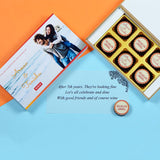 Anniversary Invitations - 6 Chocolate Box - All Printed Chocolates (Minimum 10 Boxes)