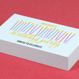 Birthday Invitations - 6 Chocolate Box - All Printed Chocolates (Minimum 10 Boxes)